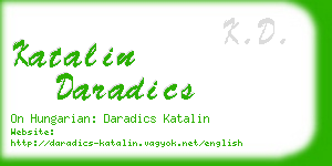 katalin daradics business card